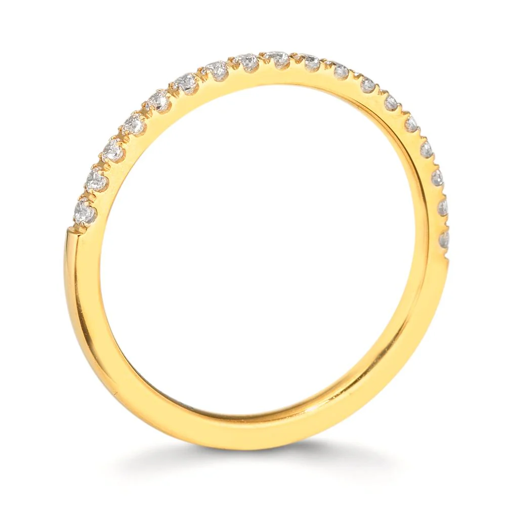 Anelli di memoria Acciaio inossidabile Zirconia bianco, 20 pietra giallo rivestimento IP - Image 2