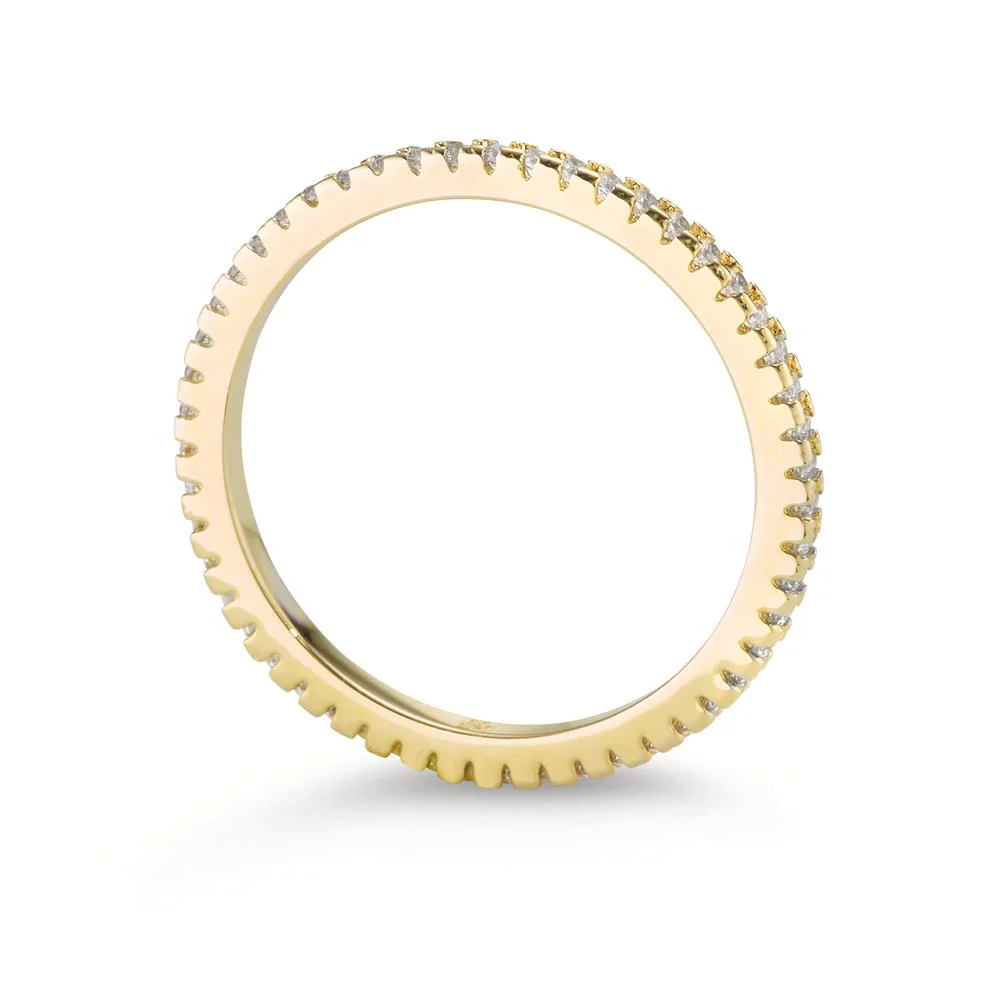 Anelli di memoria Bronzo Zirconia giallo dorato - Image 2