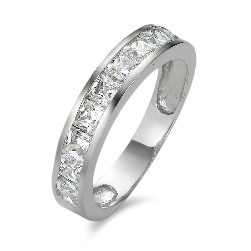 Anelli di memoria Oro bianco 375/9K Zirconia