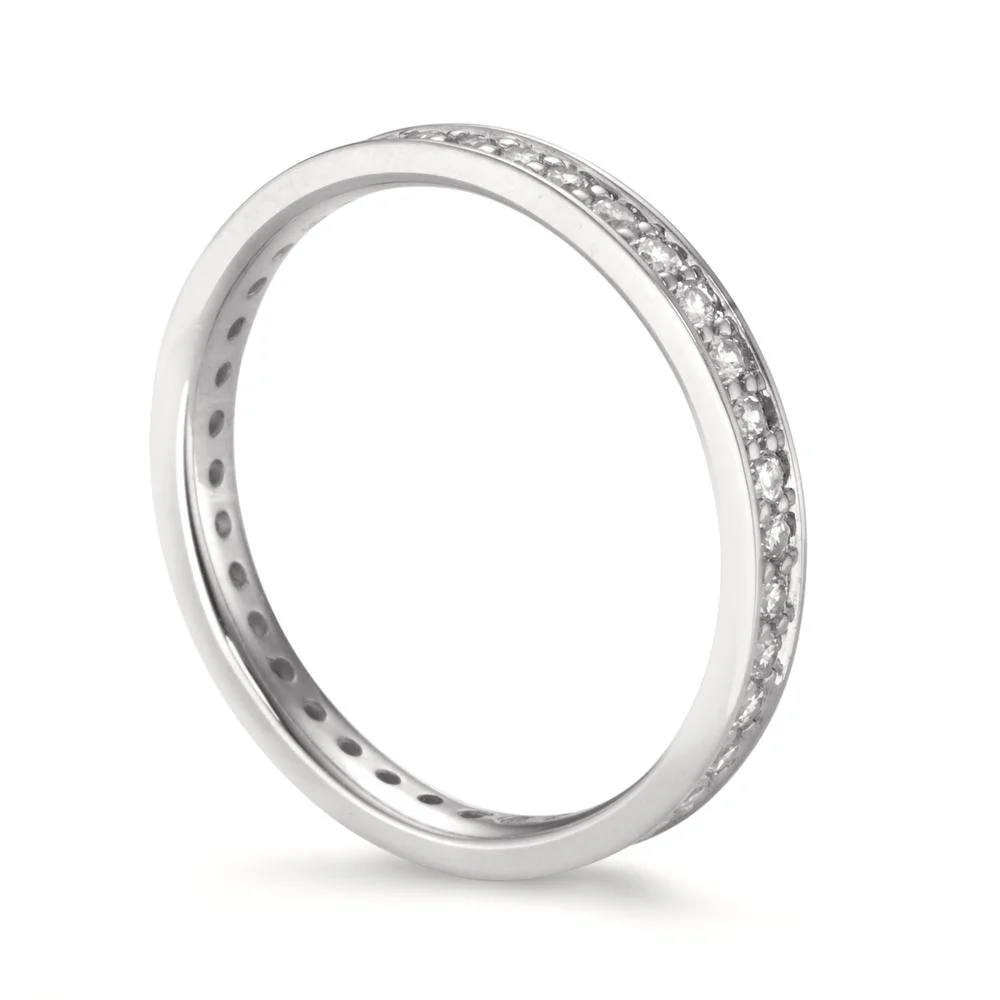 Anelli di memoria Oro bianco 375/9K Zirconia - Image 2