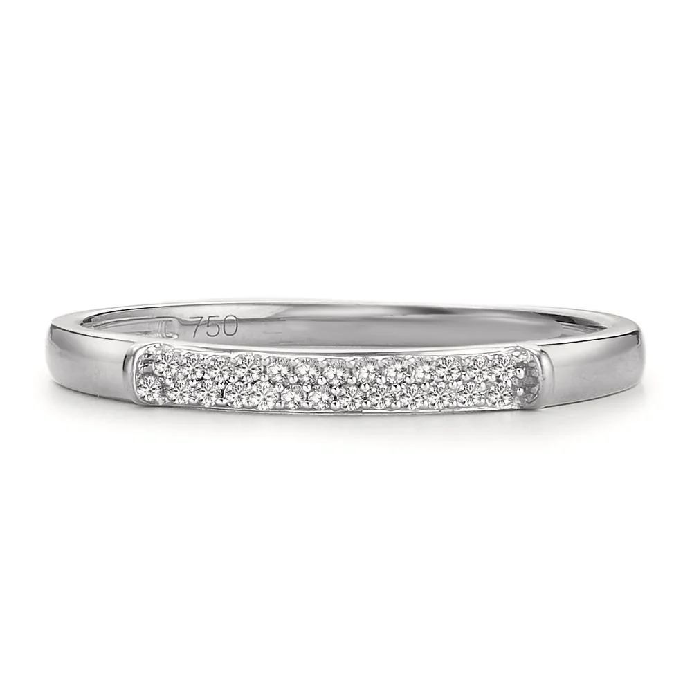 Anelli di memoria Oro bianco 750/18 carati Diamante 0.04 ct, 25 pietra, w-si - Image 2