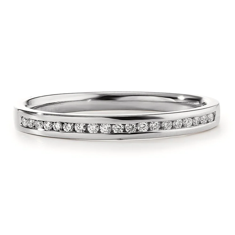 Anelli di memoria Oro bianco 750/18 carati Diamante 0.09 ct, 19 pietra, w-si - Image 2