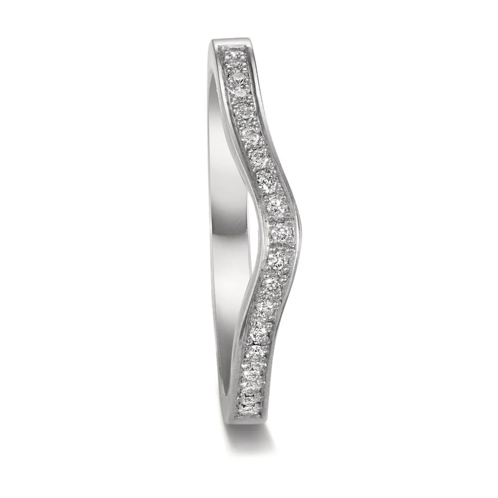 Anelli di memoria Oro bianco 750/18 carati Diamante 0.095 ct, 19 pietra, tw-vsi - Image 4