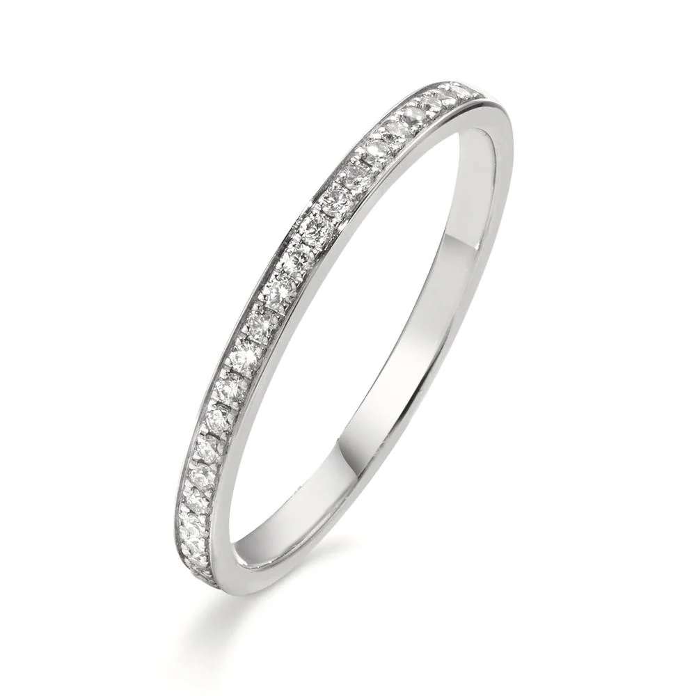 Anelli di memoria Oro bianco 750/18 carati Diamante 0.14 ct, 24 pietra, w-si