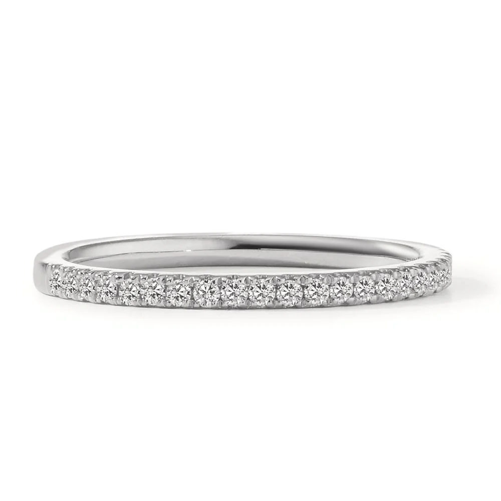 Anelli di memoria Oro bianco 750/18 carati Diamante 0.165 ct, 23 pietra, w-si - Image 2