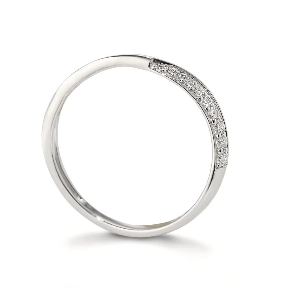 Anelli di memoria Oro bianco 750/18 carati Diamante 0.17 ct, w-si - Image 3