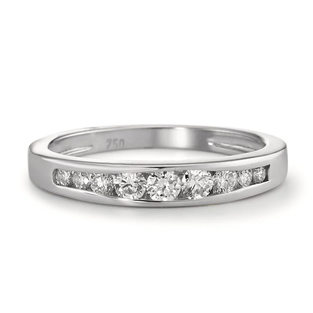 Anelli di memoria Oro bianco 750/18 carati Diamante 0.18 ct, 9 pietra, w-si - Image 2
