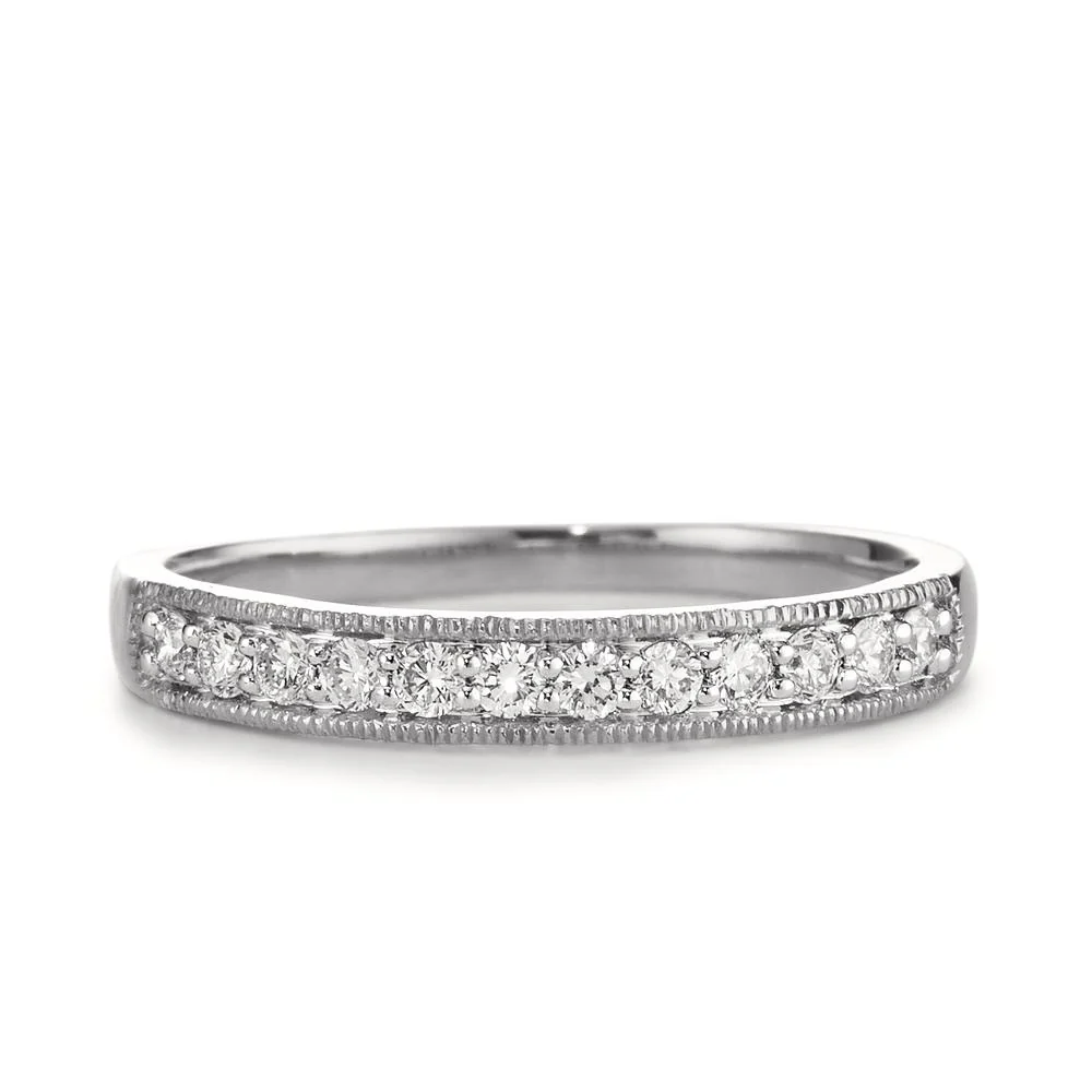 Anelli di memoria Oro bianco 750/18 carati Diamante 0.25 ct, 12 pietra, w-si - Image 2
