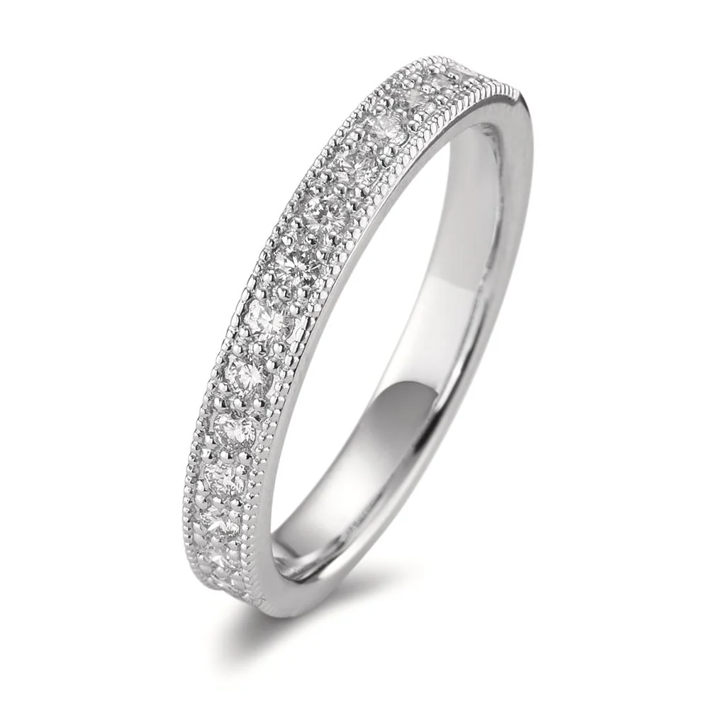 Anelli di memoria Oro bianco 750/18 carati Diamante 0.25 ct, 15 pietra, [Brillant], w-si