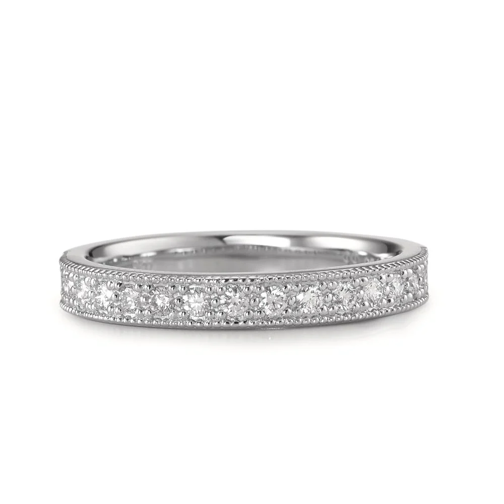 Anelli di memoria Oro bianco 750/18 carati Diamante 0.25 ct, 15 pietra, [Brillant], w-si - Image 2