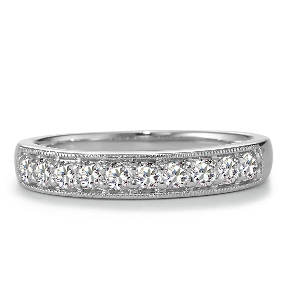Anelli di memoria Oro bianco 750/18 carati Diamante 0.35 ct, 10 pietra, w-si - Image 2