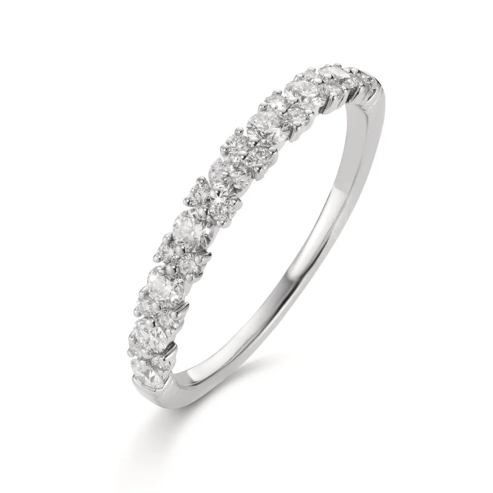 Anelli di memoria Oro bianco 750/18 carati Diamante 0.50 ct, 25 pietra, w-si