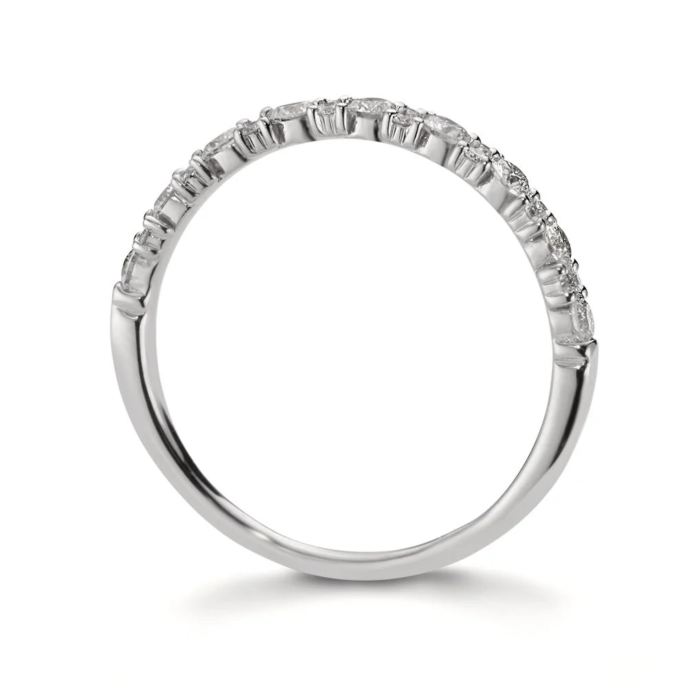 Anelli di memoria Oro bianco 750/18 carati Diamante 0.50 ct, 25 pietra, w-si - Image 2
