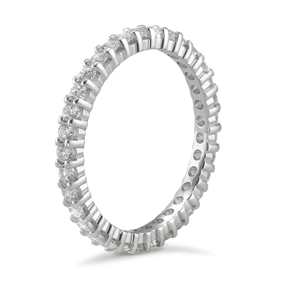 Anelli di memoria Oro bianco 750/18 carati Diamante 0.75 ct, w-si - Image 2