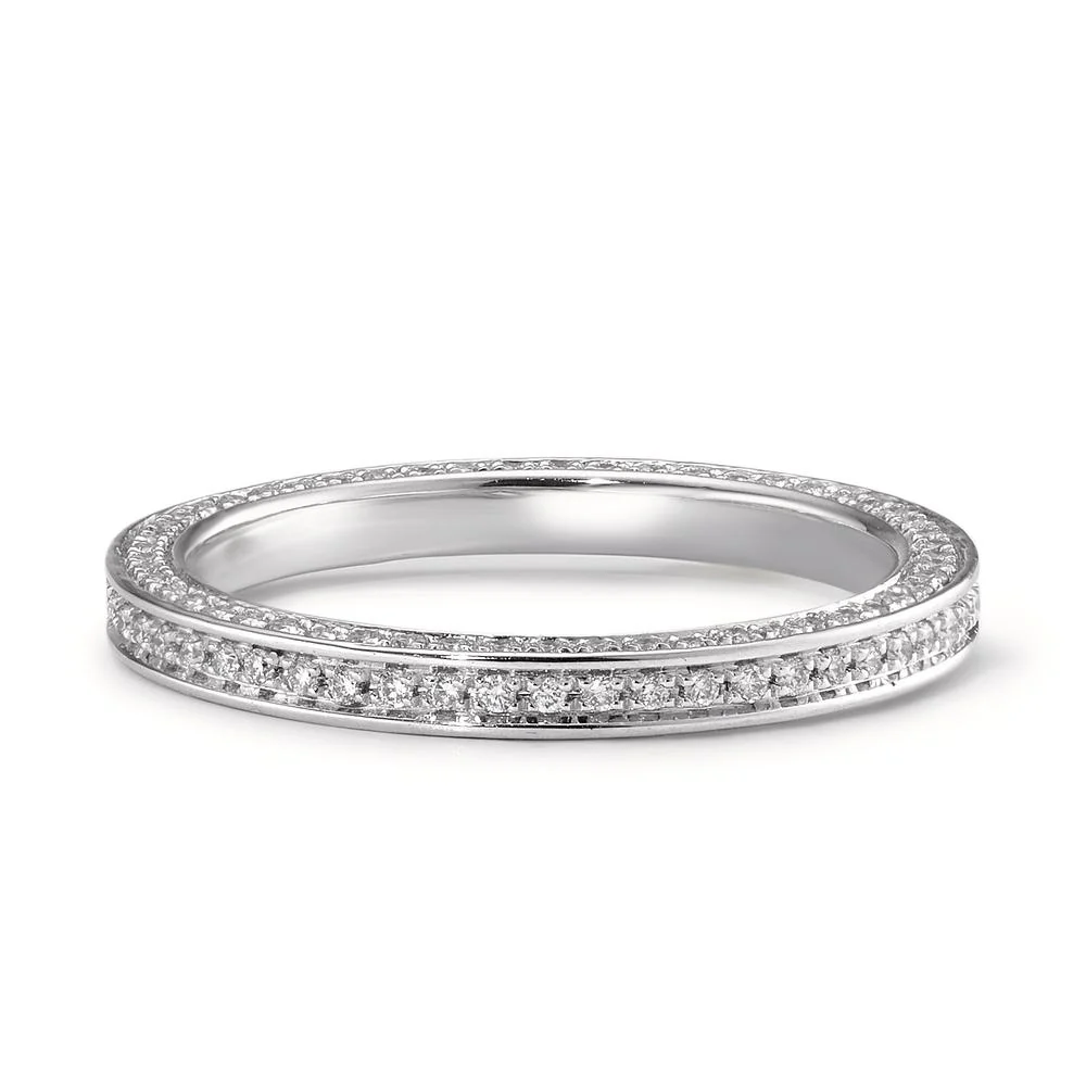 Anelli di memoria Oro bianco 750/18 carati Diamante bianco, 0.50 ct, 155 pietra, w-si - Image 3