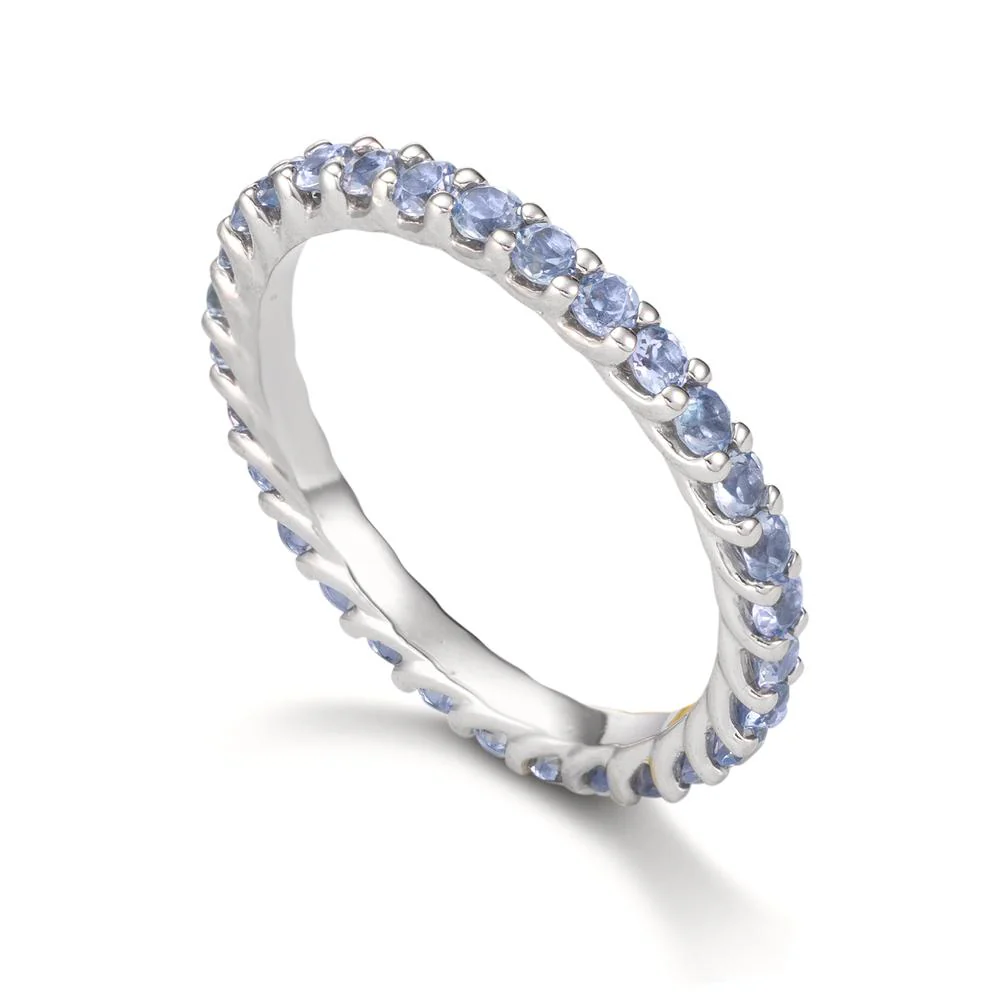 Anelli di memoria Oro bianco 750/18 carati Tanzanite 1.20 ct, 30 pietra - Image 2