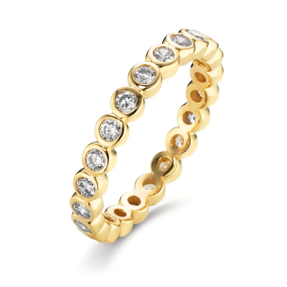 Anelli di memoria Oro giallo 375/9K Zirconia