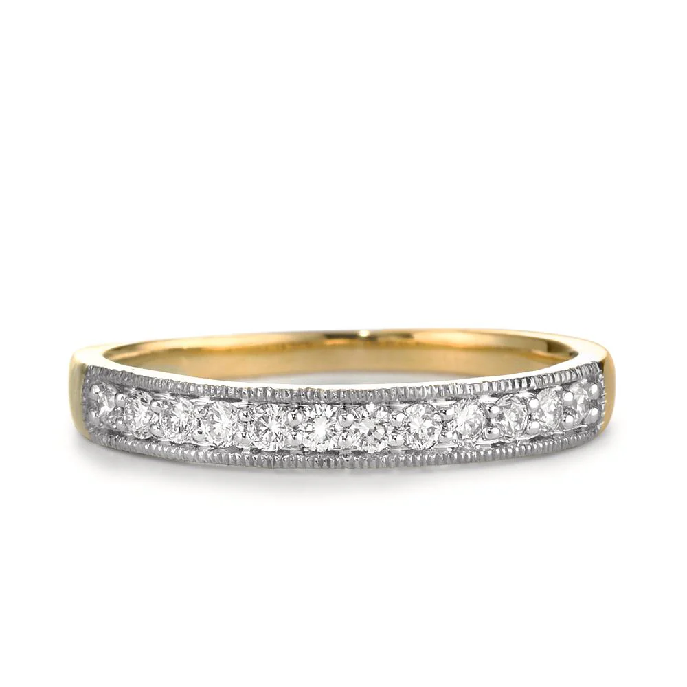 Anelli di memoria Oro giallo 750/18 carati Diamante 0.25 ct, 12 pietra, w-si - Image 2