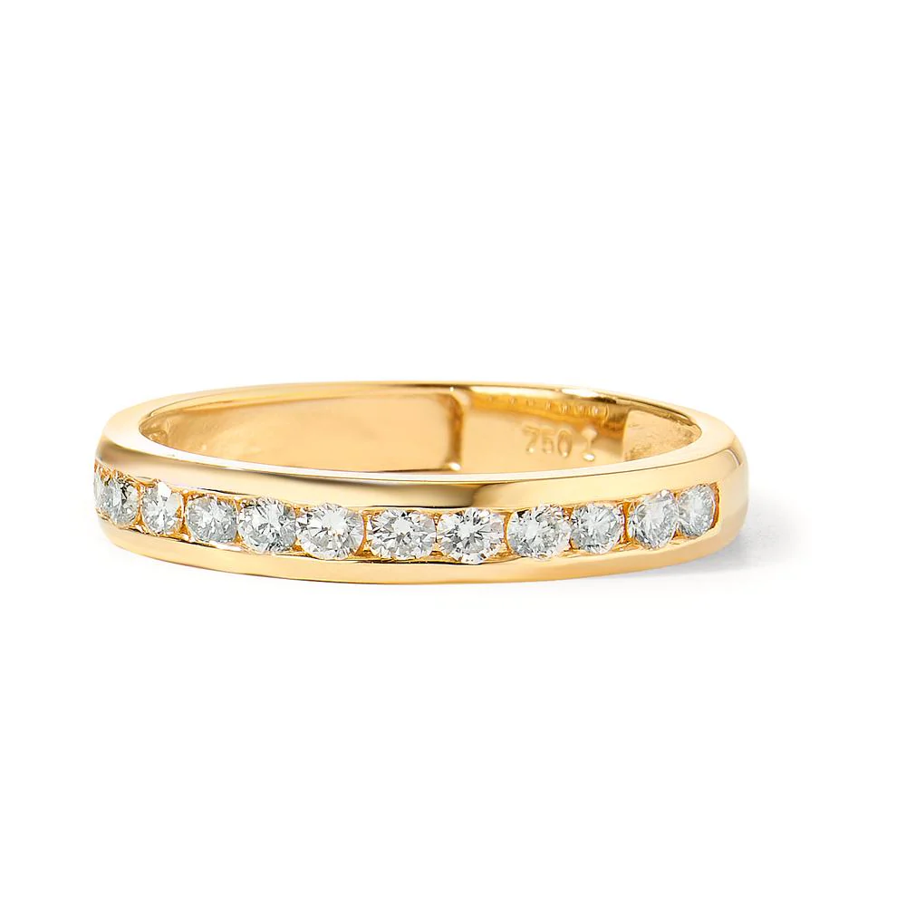 Anelli di memoria Oro giallo 750/18 carati Diamante 0.50 ct, 15 pietra, w-si - Image 2