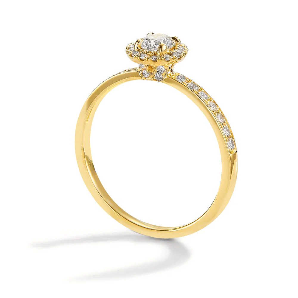 Anelli di memoria Oro giallo 750/18 carati Diamante 0.50 ct, w-si Ø6.5 mm - Image 2