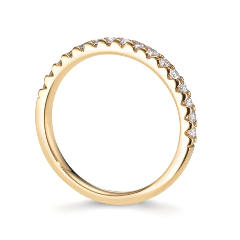 Anelli di memoria Oro giallo 750/18 carati Laboratorio di diamanti coltivato 0.33 ct, 16 pietra, tw-vsi - Image 3
