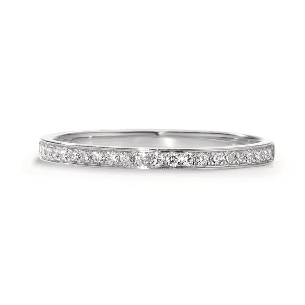 Anelli di memoria Platino 950 Diamante 0.14 ct, 24 pietra, w-si - Image 3