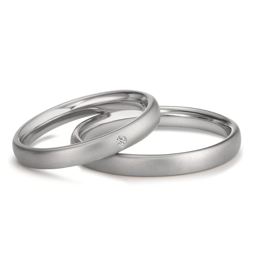 Anelli impilabili Acciaio inossidabile Diamante 0.01 ct, w-si - Image 3