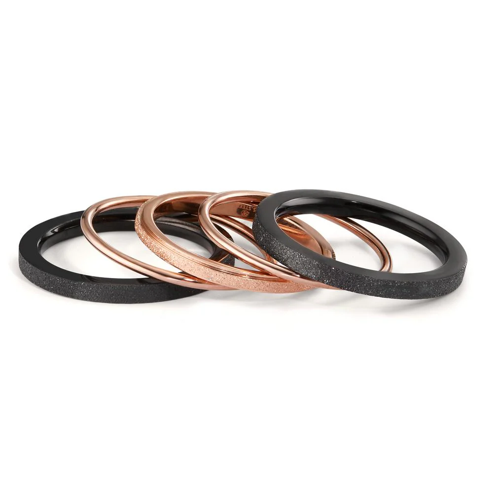 Anelli impilabili Acciaio inossidabile rosa rivestimento IP - Image 5