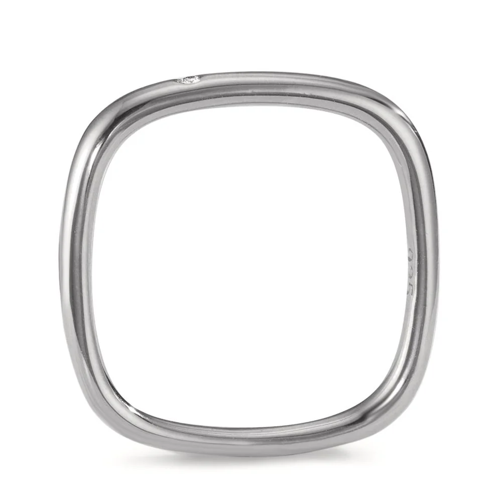 Anelli impilabili Argento Zirconia rodiato - Image 2