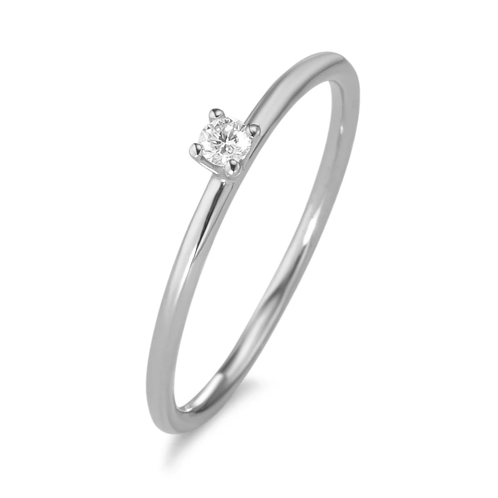 Anelli impilabili Oro bianco 750/18 carati Diamante 0.05 ct, w-si