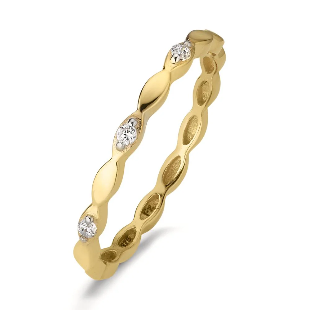 Anelli impilabili Oro giallo 375/9K Zirconia 3 pietra