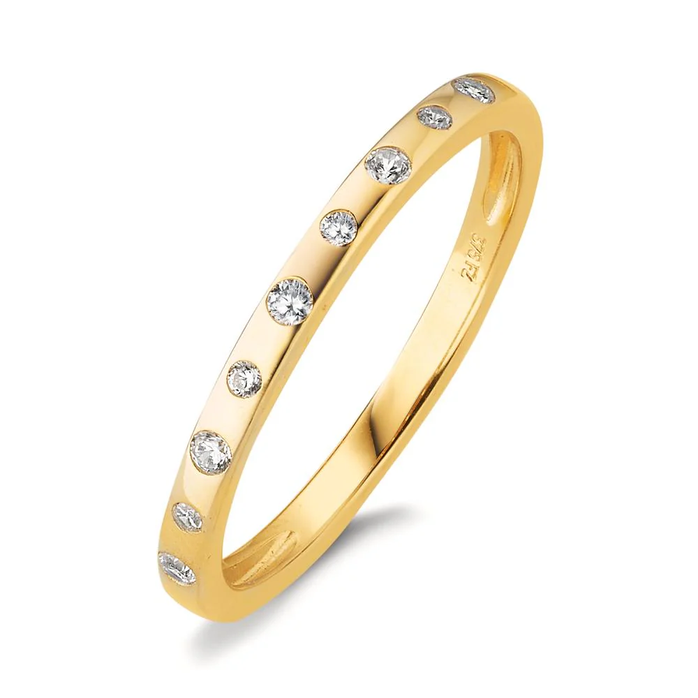 Anelli impilabili Oro giallo 375/9K Zirconia 9 pietra