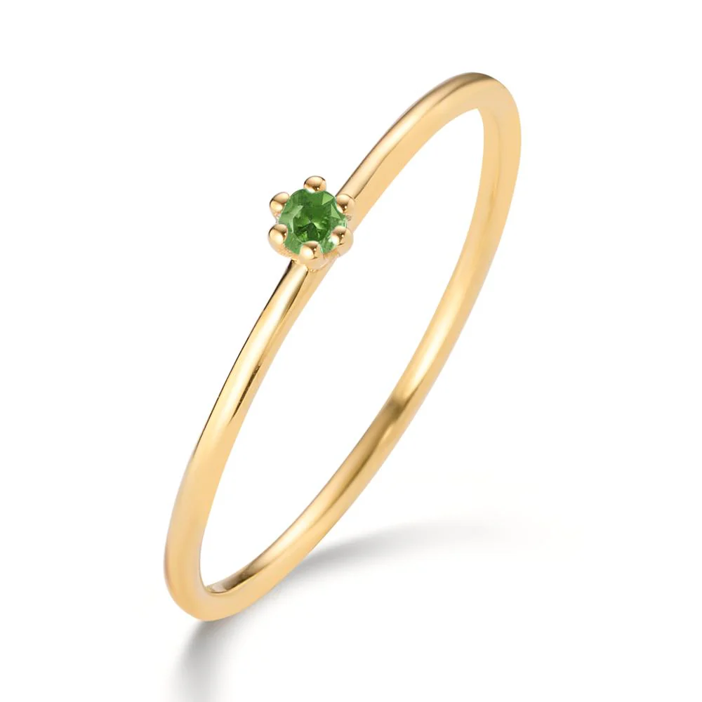 Anelli impilabili Oro giallo 585/14 kt Granato verde, 0.04 ct