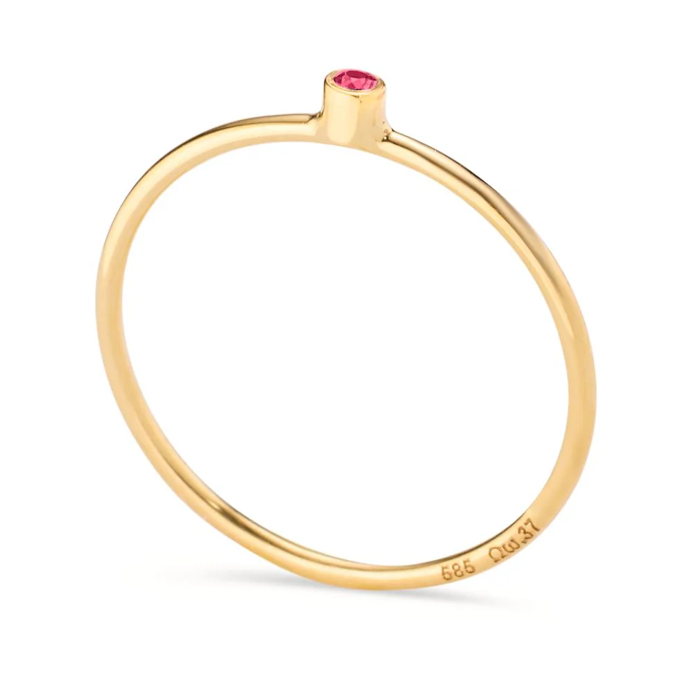 Anelli impilabili Oro giallo 585/14 kt Rubino 0.014 ct - Image 2
