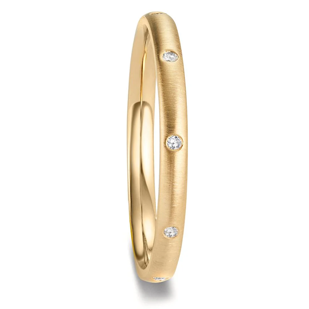 Anelli impilabili Oro giallo 750/18 carati Diamante 0.045 ct, 9 pietra, tw-vsi - Image 2
