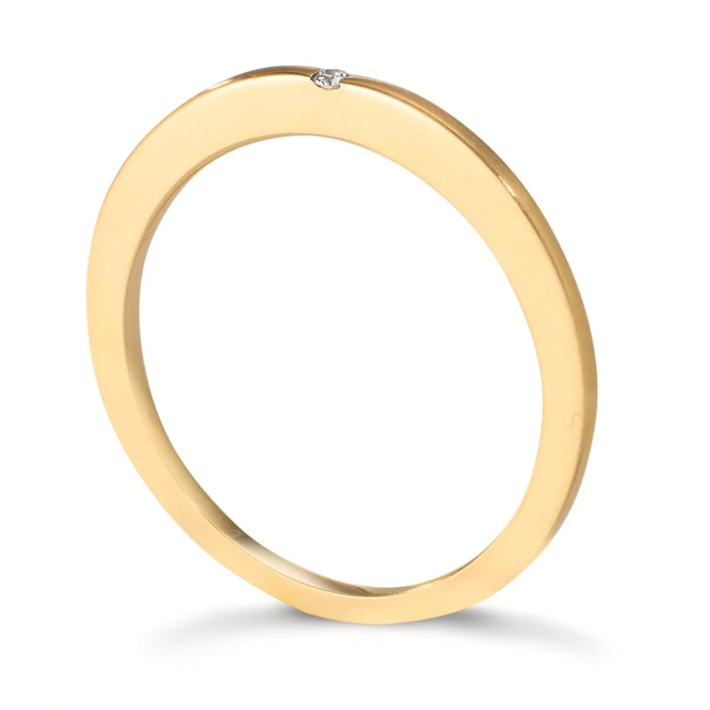 Anelli impilabili Oro giallo 750/18 carati Laboratorio di diamanti coltivato 0.01 ct, w-si - Image 2