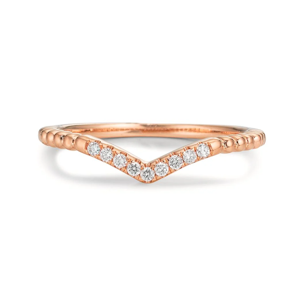 Anelli impilabili Oro rosso 585/14 kt Diamante 0.07 ct, 9 pietra, w-si - Image 2