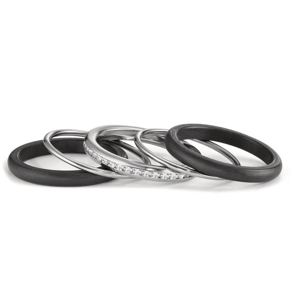 Anello Acciaio inossidabile, Carbonio Zirconia - Image 2