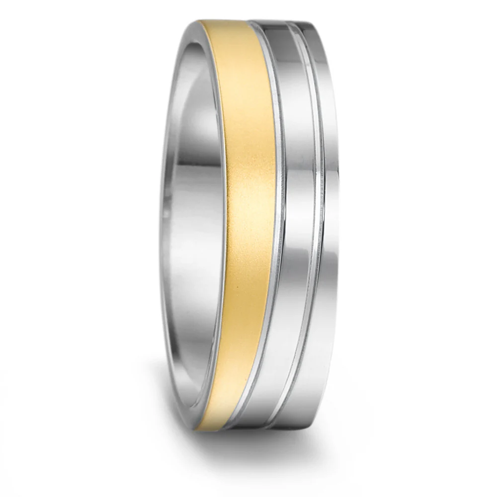 Anello Acciaio inossidabile giallo rivestimento IP