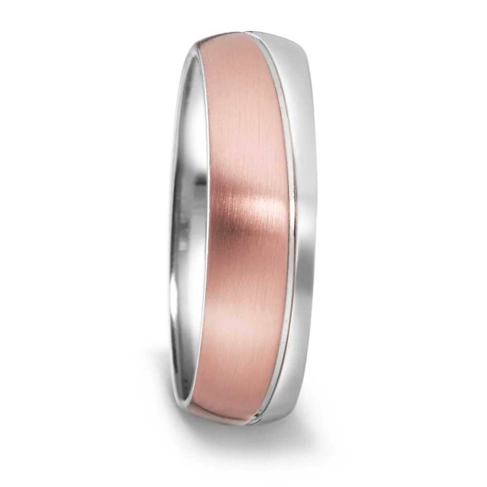 Anello Acciaio inossidabile rosa rivestimento IP
