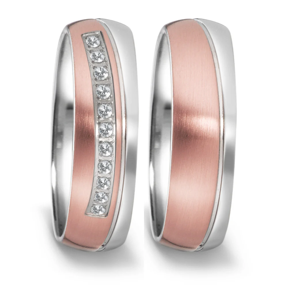 Anello Acciaio inossidabile rosa rivestimento IP - Image 2