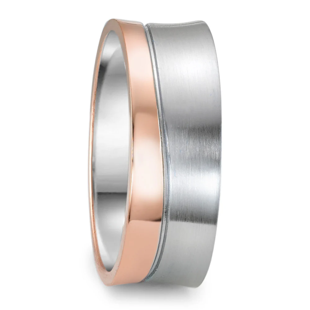 Anello Acciaio inossidabile rosa rivestimento IP