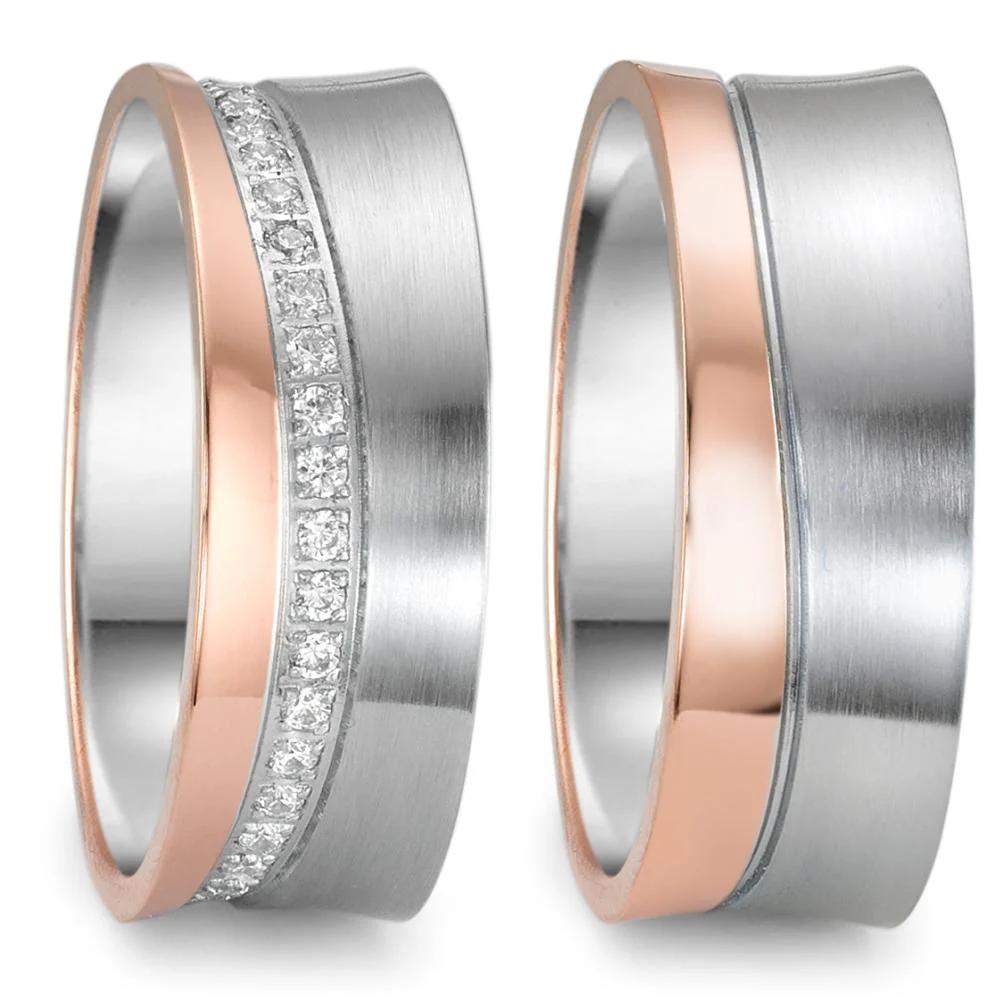 Anello Acciaio inossidabile rosa rivestimento IP - Image 2
