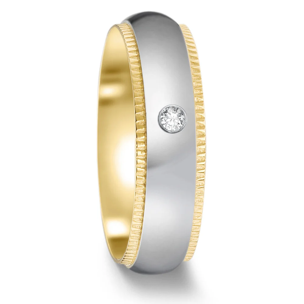 Anello Acciaio inossidabile Zirconia giallo rivestimento IP