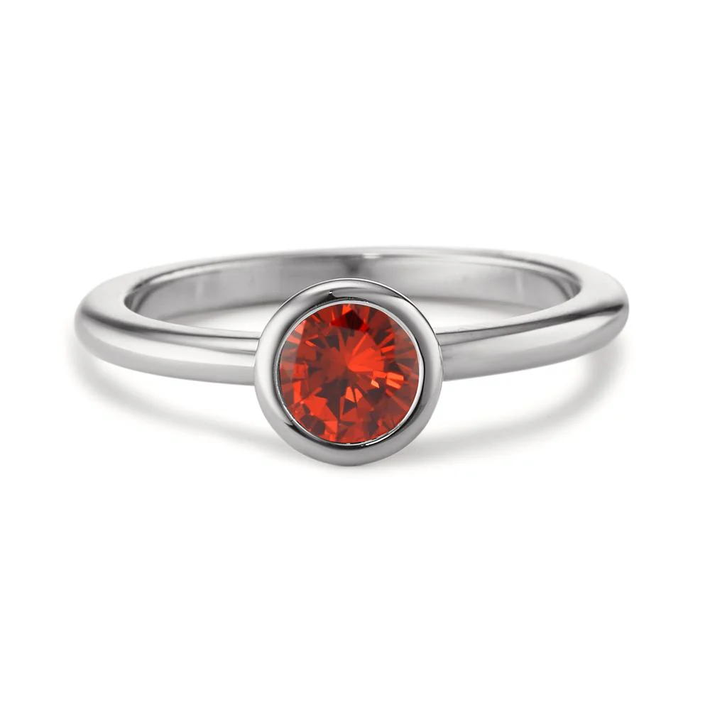 Anello Acciaio inossidabile Zirconia rosso Ø7 mm - Image 3