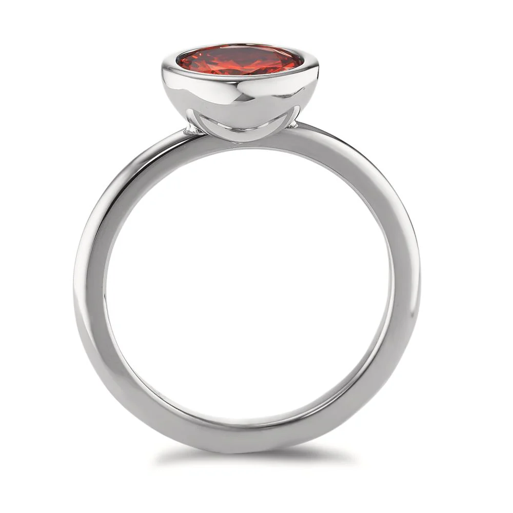 Anello Acciaio inossidabile Zirconia rosso Ø9.5 mm - Image 2