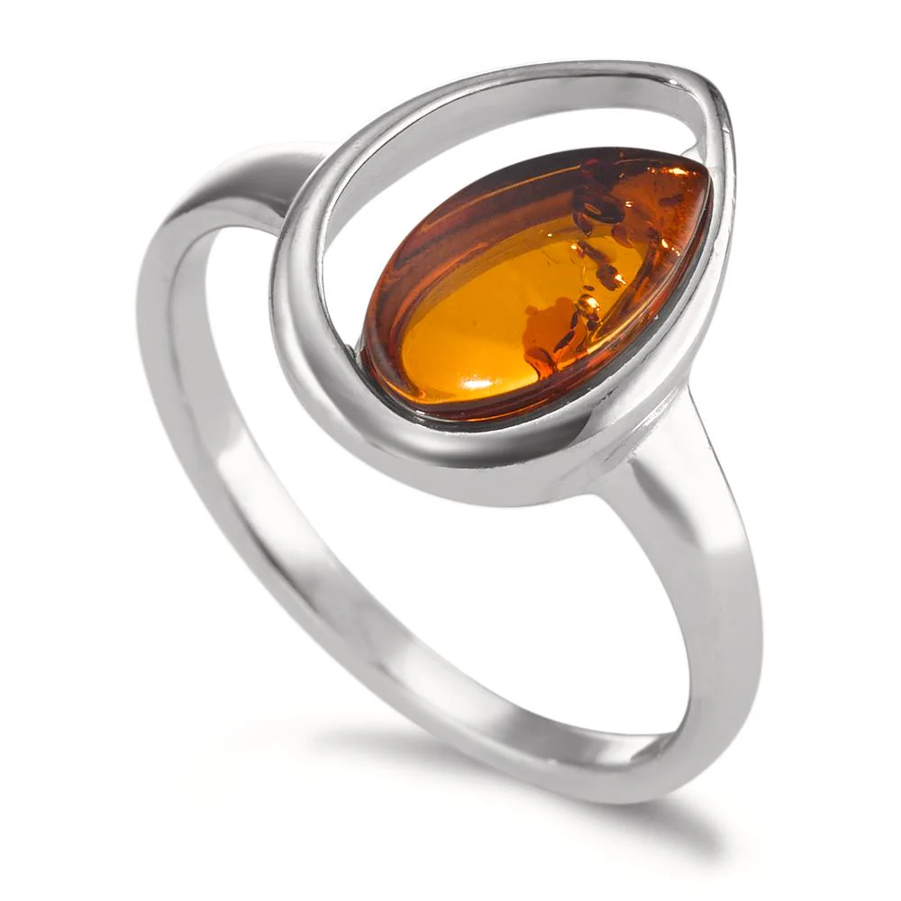 Anello Argento Ambra rodiato - Image 3