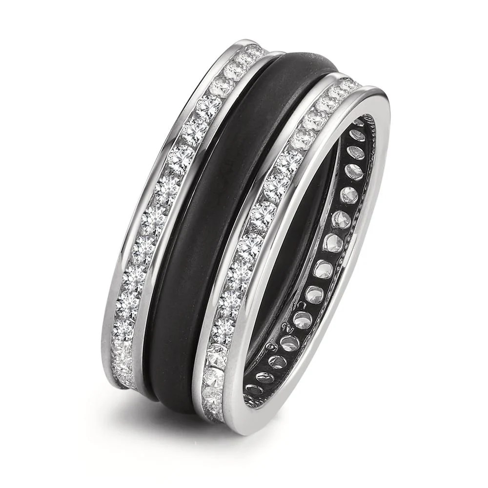 Anello Argento, Carbonio Zirconia