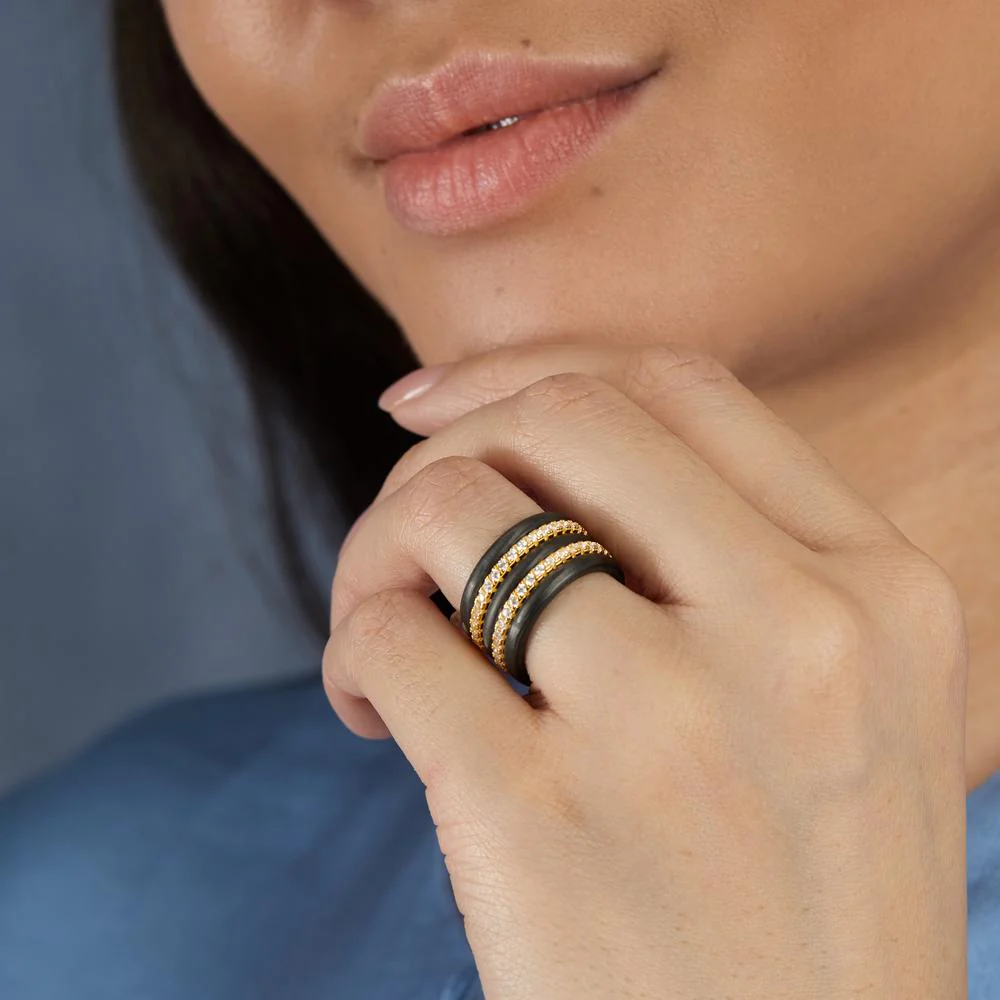 Anello Argento, Carbonio Zirconia - Image 3