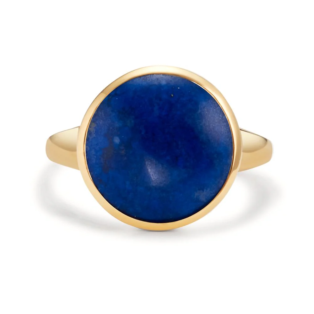 Anello Argento Lapislazzuli giallo dorato - Image 2
